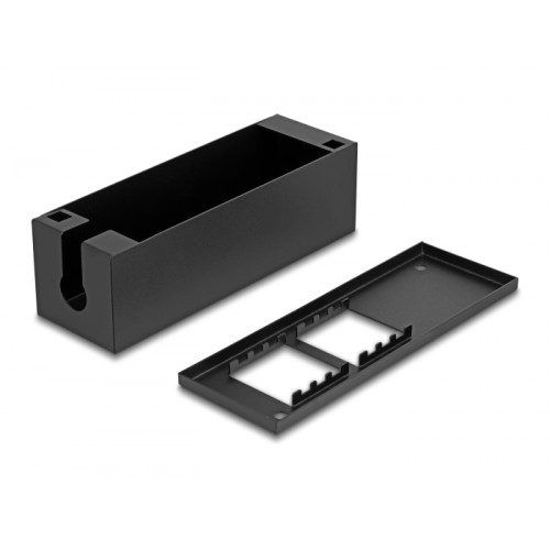 Easy 45 Module Holder for table or wall mounting - 4 ports (22.5 x 45 mm) or 2 ports (45 x 45 mm), metal, black