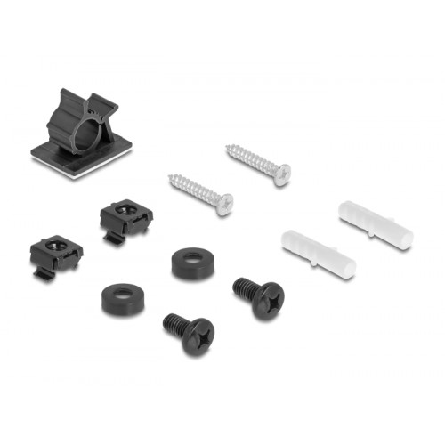 Easy 45 Module Holder for table or wall mounting - 4 ports (22.5 x 45 mm) or 2 ports (45 x 45 mm), metal, black