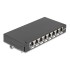 Delock Mini Desktop Patch Panel RJ45 jack 8 port Cat.6A shielded black - for mounting on a table, wall or DIN rail