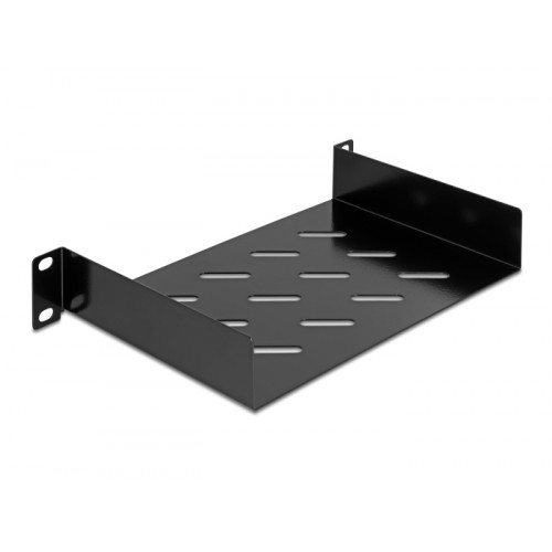 Delock 10″ 1U Shelf with ventilation slots up to 150 mm deep max. 25 kg load capacity