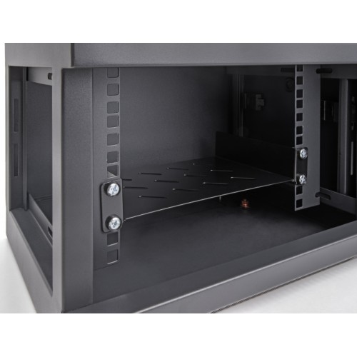 Delock 10″ 1U Shelf with ventilation slots up to 150 mm deep max. 25 kg load capacity