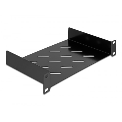 Delock 10″ 1U Shelf with ventilation slots up to 150 mm deep max. 25 kg load capacity