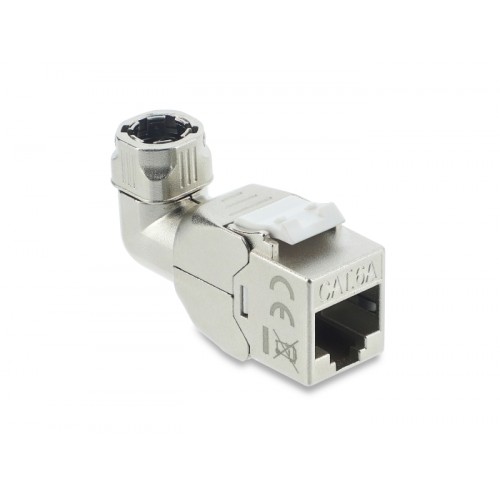Delock Keystone Module RJ45 jack to LSA Cat.6A toolfree 90° angled shielded
