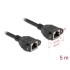 Delock Network Extension Cable S/FTP RJ45 jack to RJ45 jack Cat.6A flat design 5 m black