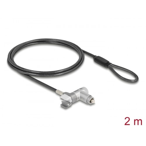 Navilock Laptop Security Cable with Key Lock for MacBook Pro 2021 - 2024 (14″ and 16″) 2 m black