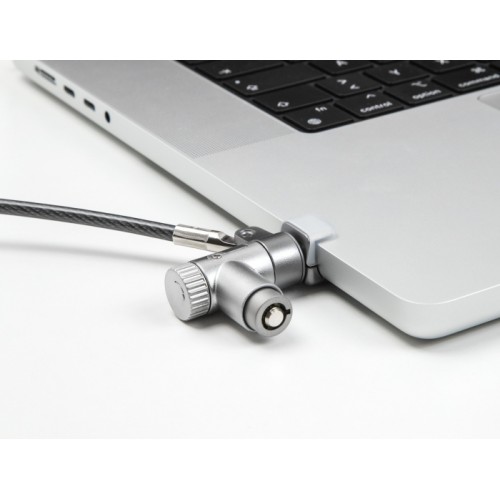 Navilock Laptop Security Cable with Key Lock for MacBook Pro 2021 - 2024 (14″ and 16″) 2 m black