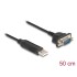 Delock USB RS-232 Adapter USB 2.0 to D-Sub 9 male with nuts compact serial connector housing 50 cm