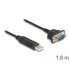 Delock USB RS-232 Adapter USB 2.0 to D-Sub 9 male with nuts compact serial connector housing 1.8 m