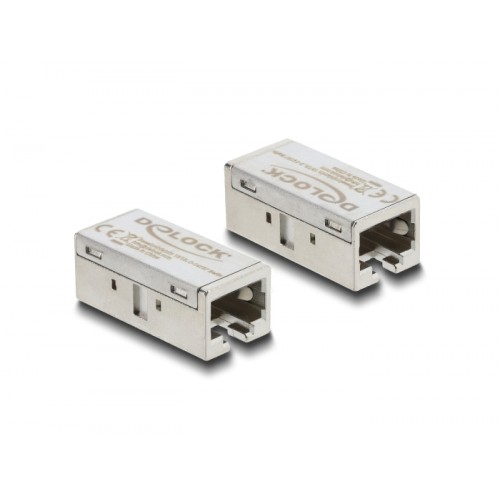 Delock Adapter Coupler RJ45 jack to jack Cat.6A metal