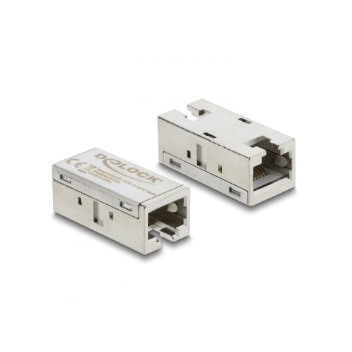 Delock Adapter Coupler RJ45 jack to jack Cat.6A metal