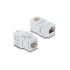 Delock Keystone Module Coupler RJ45 jack to jack Cat.6A 90° angled plastic UTP white