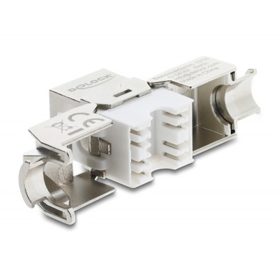 Delock Keystone Module RJ45 jack to LSA Cat.8.1 shielded tool-free 2
