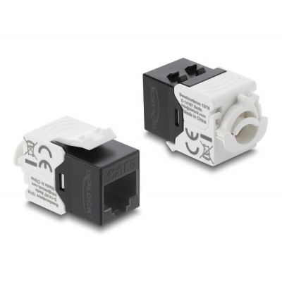 Delock Keystone Module RJ45 jack to LSA Cat.6 UTP with locking clip and cable tie-free