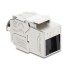 Delock Keystone Module RJ45 jack to LSA Cat.8.1 shielded with locking clip and dust cover cable tie-free