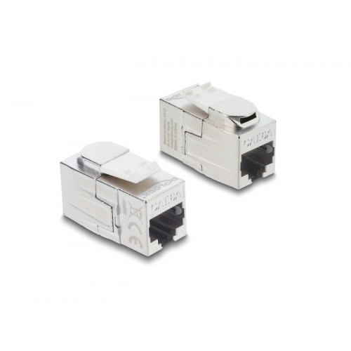 Delock Keystone Module coupler RJ45 jack to RJ45 jack Cat.6A shielded