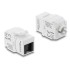 Delock Keystone Module RJ45 jack to LSA Cat.6 UTP tool-free with dust cover white / black