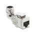 Delock Keystone Module RJ45 jack to LSA Cat.6A toolfree 90° angled shielded for cable diameter from 5.0 - 8.5 mm