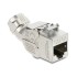 Delock Keystone Module RJ45 jack to LSA Cat.6A with metal latch tool-free 45° angled shielded