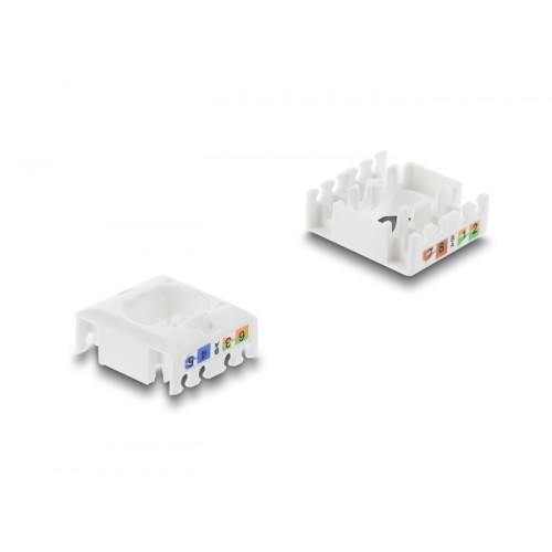 Delock Keystone Module RJ45 jack to LSA Cat.6 UTP tool-free black / white