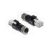 Delock M12 Adapter D-coded 4 pin female to RJ45 plug black