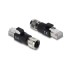 Delock M12 Adapter X-coded 8 pin female to RJ45 plug black