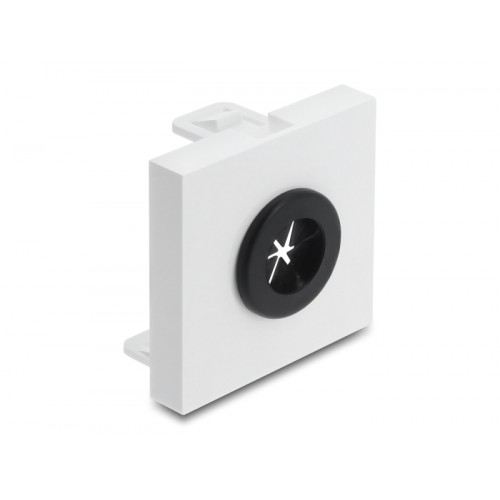 Delock Easy 45 Cable Bushing round Ø 14 mm white / black