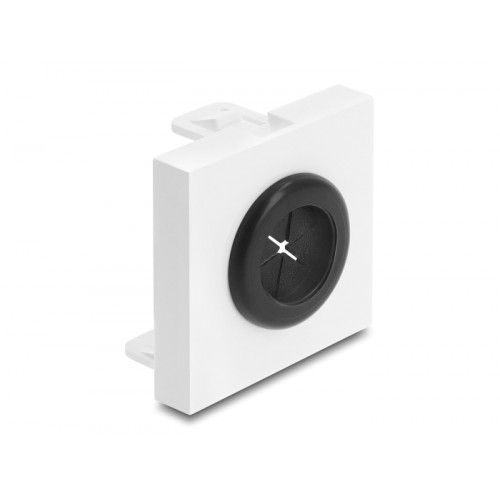 Delock Easy 45 Cable Bushing round Ø 18 mm white / black