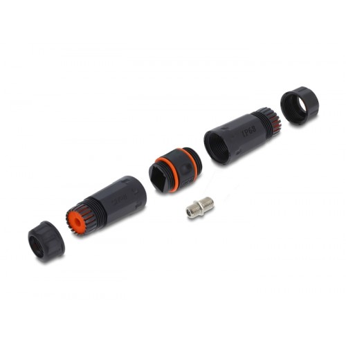 Delock Cable Connector F socket to F socket waterproof