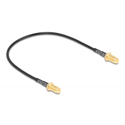 Delock Antenna Cable RP-SMA jack bulkhead to RP-SMA jack bulkhead RG-174 32 cm 2