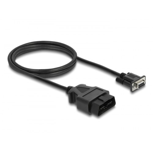Delock Adapter Cable OBD-2 male to Sub-D 9 pin female with screws 1.15 m