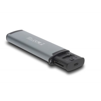 Delock USB 5 Gbps Card Reader with SD and Micro SD slot and Memory card storage compartments 2