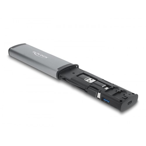 Delock USB 5 Gbps Card Reader with SD and Micro SD slot and Memory card storage compartments