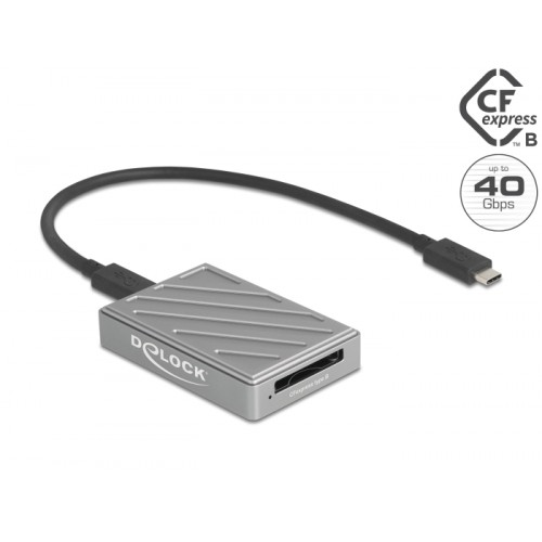 Delock 40 Gbps USB Type-C™ Card Reader for CFexpress type B memory cards
