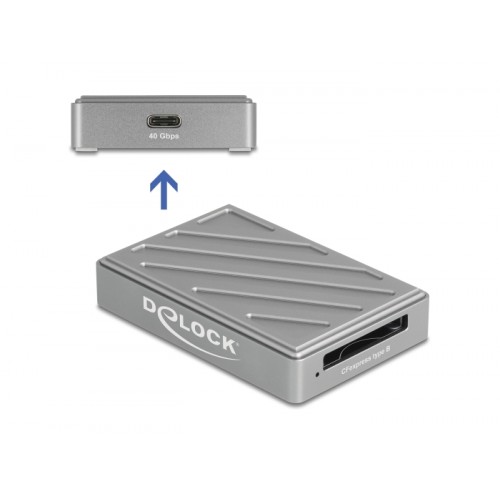 Delock 40 Gbps USB Type-C™ Card Reader for CFexpress type B memory cards