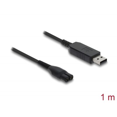 Delock USB Charging Cable 4.3 V for Electric Shavers compatible with Philips OneBlade 360 Face + Body - shaver charger replaceme