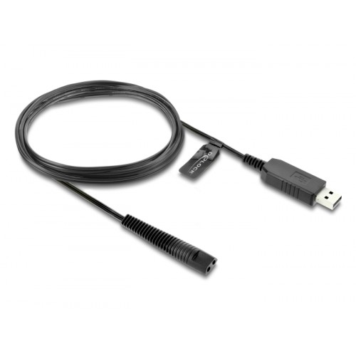 Delock USB Charging Cable 12 V for Electric Shavers compatible with Braun series 1, 3, 5, 7, 9 - shaver charger replacement cabl