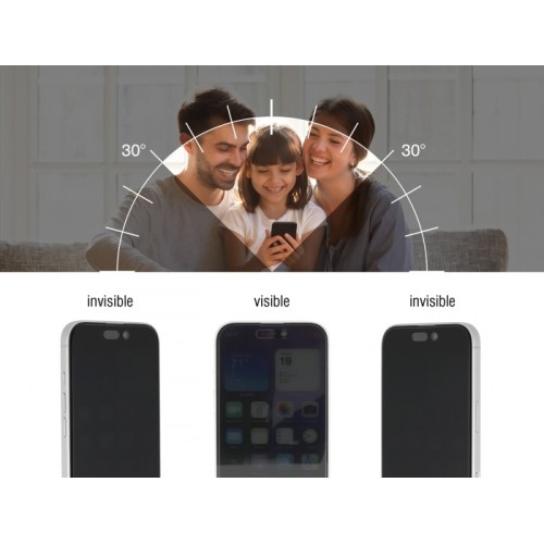 Delock Screen Protector Privacy Glass for iPhone 17 / Tempered-Glass Anti Spy 4 Ways privacy protection with easy installation t