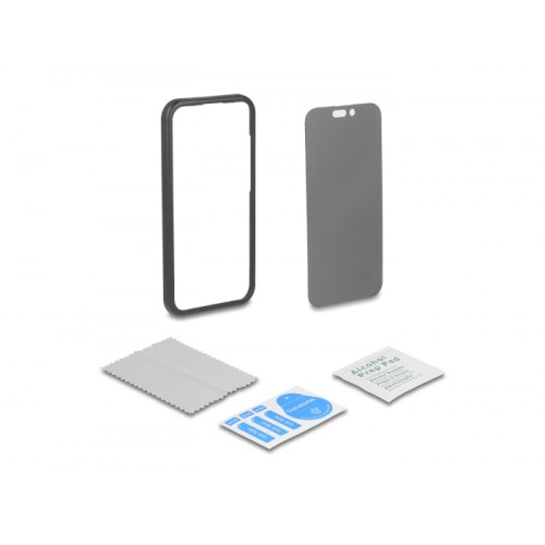 Delock Screen Protector Privacy Glass for iPhone 17 / Tempered-Glass Anti Spy 4 Ways privacy protection with easy installation t