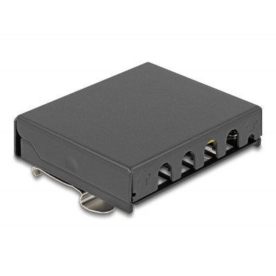 Delock Blank Panel 4 port for Keystone RJ-modules black - for mounting on a table, wall or DIN rail 2