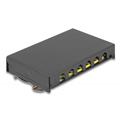Delock Blank Panel 6 port for Keystone RJ-modules black - for mounting on a table, wall or DIN rail 2