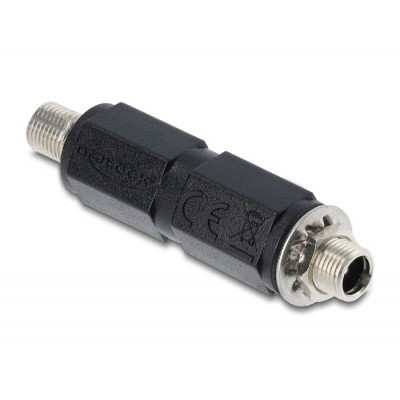 Delock DC Barrel Jack Adapter DC 5.5 x 2.1 mm female to female with thread straight 2