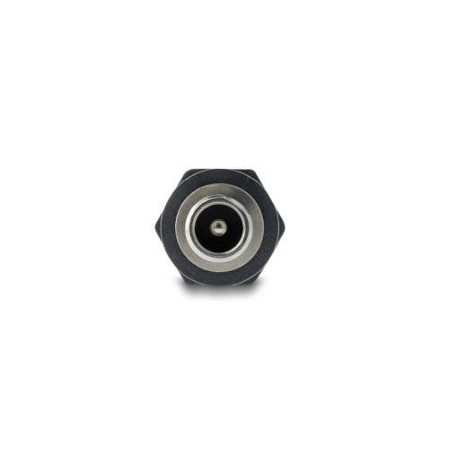 Delock DC Barrel Jack Adapter DC 5.5 x 2.1 mm female to female with thread angled 90°