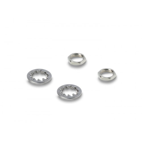 Delock DC Barrel Jack Adapter DC 5.5 x 2.1 mm female to female with thread angled 90°