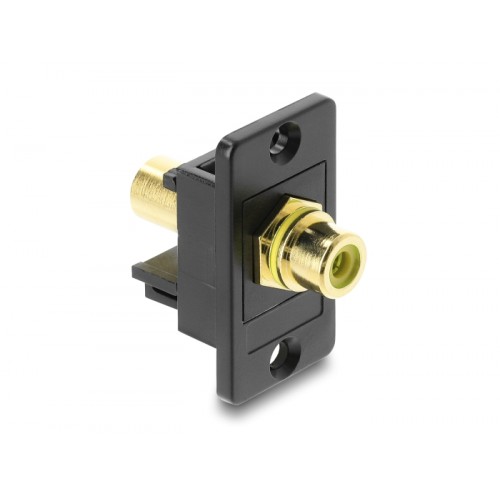 Delock Panel Mount RCA female RCA gold plated female yellow / black