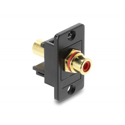 Delock Panel Mount RCA female RCA gold plated female red / black
