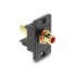 Delock Panel Mount RCA female RCA gold plated female red / black