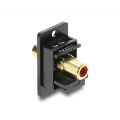 Delock Panel Mount RCA female RCA gold plated female red / black 2