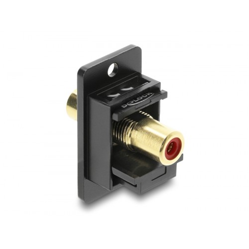 Delock Panel Mount RCA female RCA gold plated female red / black