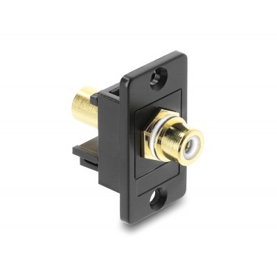 Delock Panel Mount RCA female RCA gold plated female white / black