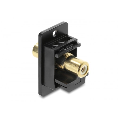 Delock Panel Mount RCA female RCA gold plated female white / black